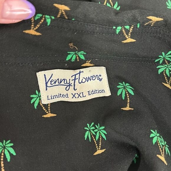 Kenny Flowers Limited Edition Palm Tree Print Short Sleeve Button Down Size XXL - Picture 5 of 9